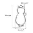 thumbnail image 2 of Uxcell Cat Shaped Alloy Open Back Bezel Pendants Hollow Resin Frame for DIY Crafts, Silver Tone 10 Pack, 2 of 5