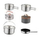 thumbnail image 2 of Kit de utensilios de cocina para acampar, ollas para exteriores, juego de cocina para picnic, fogata y cena con hervidor, 2 of 9