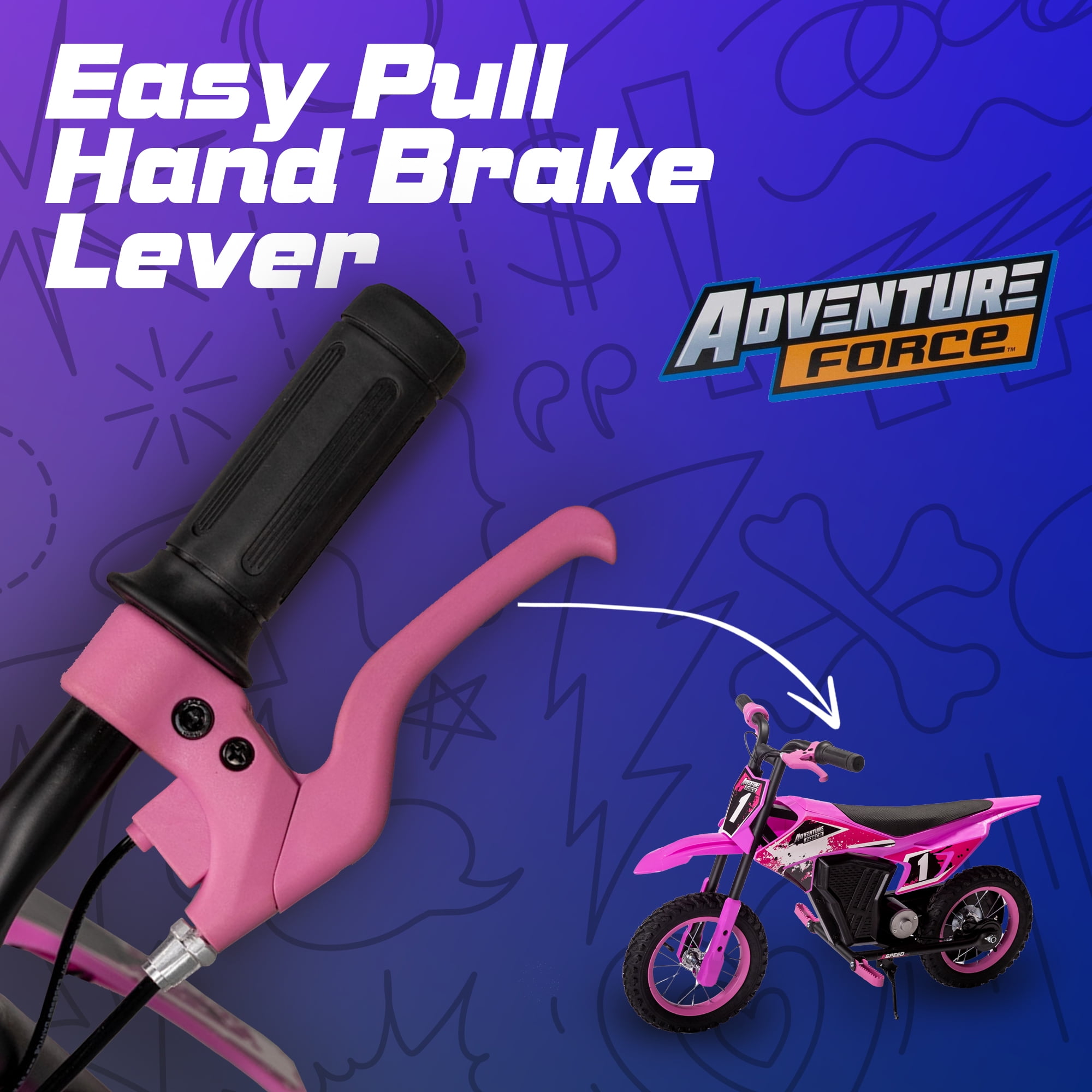 Adventure Force 12V Electric Dirt Bike, Kids Battery Powered Ride on, Ages 5 Years and up, Pink