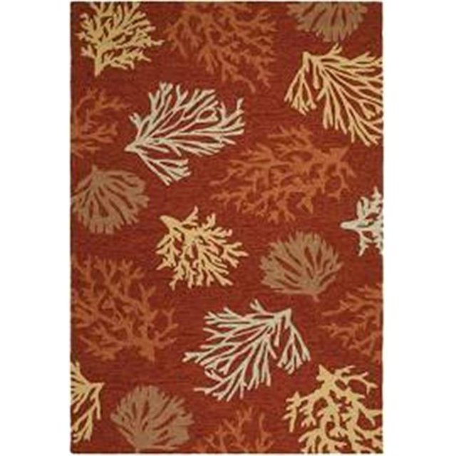 Couristan 21341140020040T 2 x 4 Pi Extérieur Échapper Récif de la Mer Tapis - Terre Cuite