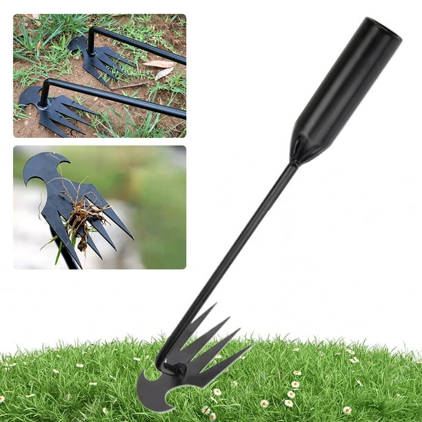 (Embalaje Cartón) 2 Piezas Nueva Herramienta Desmalezado Doble Propósito Pala Acero Al Manganeso Herramienta Manual para Arrancar Raíces Pala para Verduras (negra 30 Cm 2 Piezas) (Paquete Cartón)