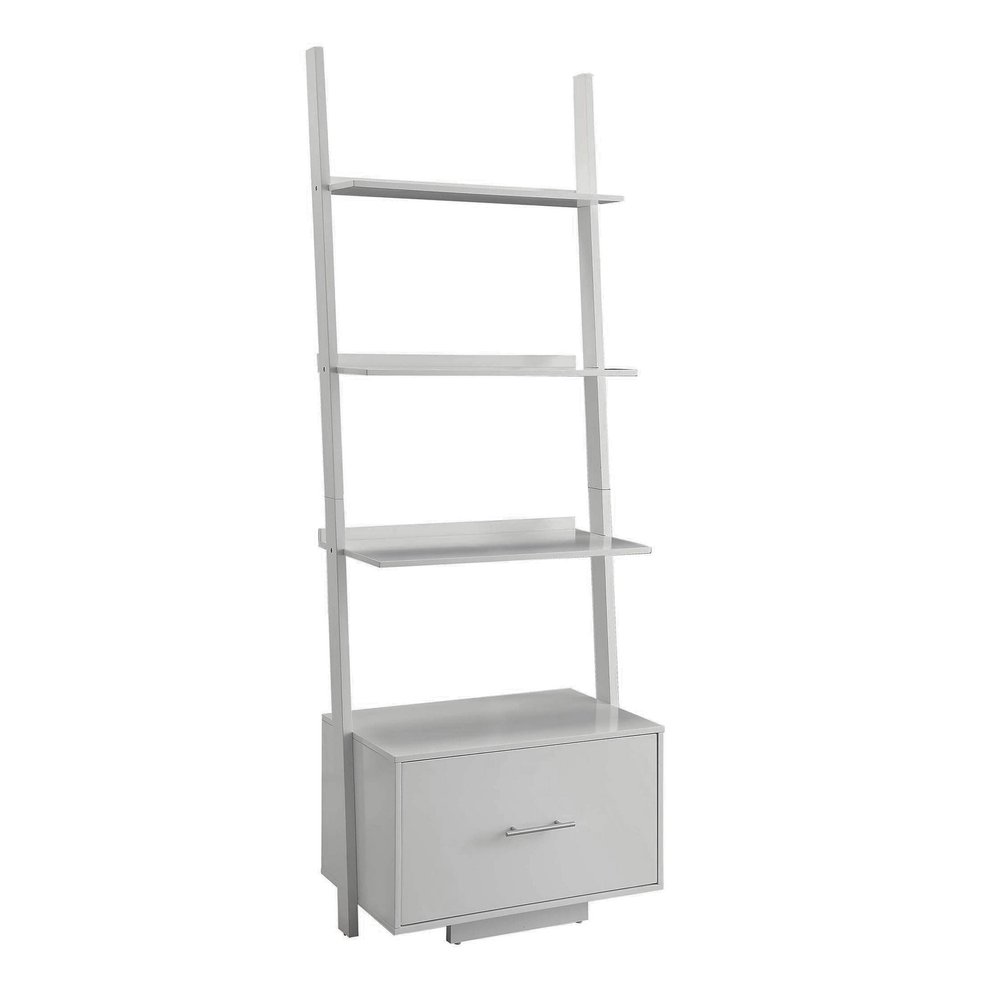 Ladder shelf with file on sale drawer