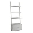 thumbnail image 2 of Convenience Concepts American Heritage Ladder Bookcase with File Drawer, White, 2 of 5