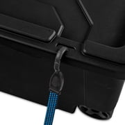 Sterilite Extra-Large Wheeled Industrial Storage Bin, 40 Gallon Durable Plastic Storage Tote with Latching Lid and Pull Handle, Black, 2 Pack