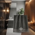 thumbnail image 3 of Aufmer 13.3 X 29.1 Inch Embroidered Pure Cotton Towel Elegant Pattern Design Thickened Practical Feature For Summer Student Dorm Daily Living Cleaning Use, 3 of 6