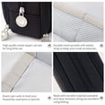 thumbnail image 4 of Canvas Pencil Case Large Capacity 4 Compartments Double Sided Hanging Loop Assorted Colors for Students Teens Adults, 4 of 7