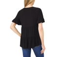 thumbnail image 2 of CeCe womens  Relaxed Fit Top, s, Black, 2 of 3