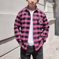 thumbnail image 2 of Boys Plaid Shirts Long Sleeve Button Down Flannel Shirt Casual Tops Comfy Lapel Checkered Shirt Tops For Kids,Flannel Shirt Boys 12-13 Years, 2 of 7