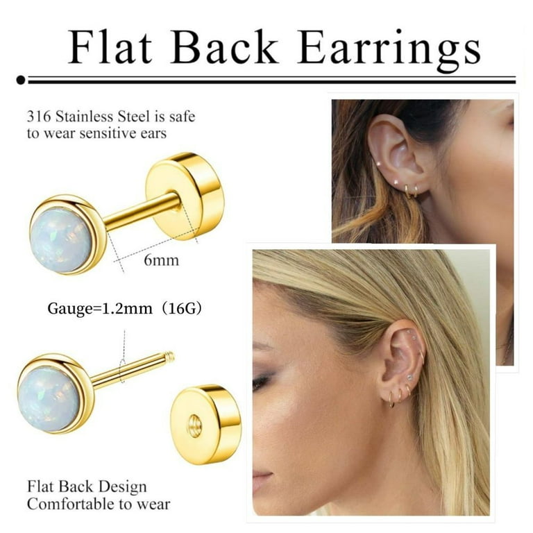 Cartilage Piercing How To Remove Flat Back Starter Earrings