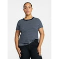 thumbnail image 2 of Time and Tru Women's Ribbed Tee with Short Sleeves, Sizes XS-XXXL, 2 of 6