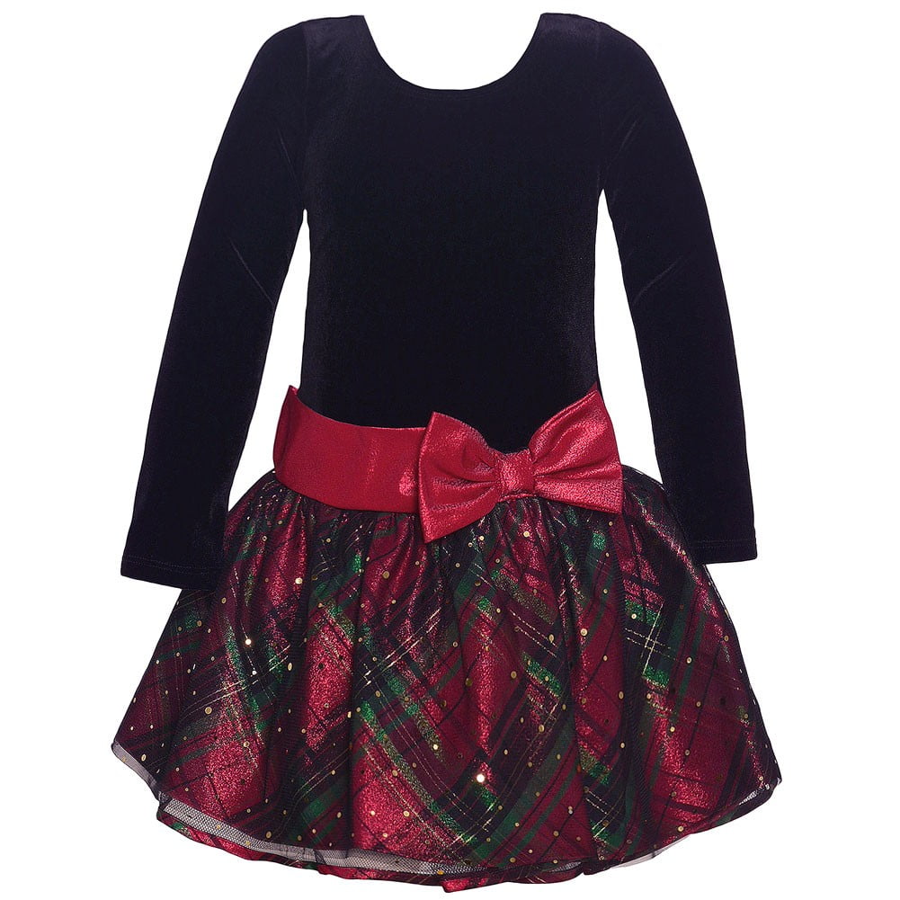 bonnie jean long sleeve drop waist dress