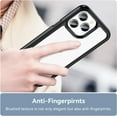 thumbnail image 3 of Case for iPhone 14 Pro Max Case Slim Dropproof [Defend from Drop/Scratch/Slip/Fingerprint] Clear Acrylic Hard Back Soft TPU Bumper Hybrid Phone Cover for iPhone 14 Pro Max-Black, 3 of 8
