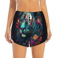 thumbnail image 2 of Hirioo Colorful Flower Tiger for Women's Double Layer Athletic Shorts High-Performance Gym Shorts with Inner Pocket, Elastic Waistband-XX-Large, 2 of 7