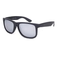 thumbnail image 2 of JUST GO Unisex Polarized Lens TR90 Frame Retro Style Sunglasses, Black Frame Light Mirro Lens, 2 of 7