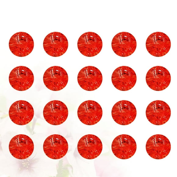 OULII 50Pack Round Sewing Decorative Button for DIY Projects Red Simple Clothes Button