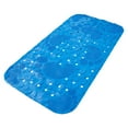 thumbnail image 2 of Blueek Bath Tub Shower Mat - Cute Footprint Floor Mat for Bathroom & Pool, Waterproof & Easy Clean Suction Cups and Drain Holes to Keep Tubs Clean(Blue,25x13in), 2 of 9