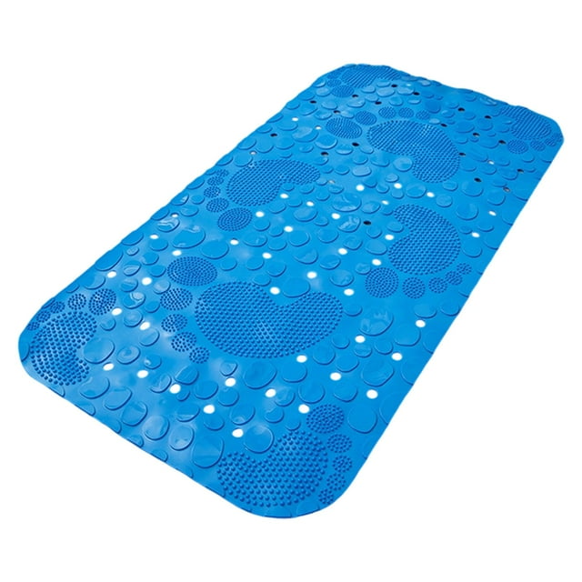 Ohufall Non Slip Shower Mats Bath Tub Mat Non Slip Washable Rugs Cute Footprints Bathroom Mat With Suction Cups For Toilet And Shower Area