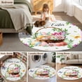 thumbnail image 5 of Round Rug 3.3Ft Washable Non-Slip, Spring Easter Circle Area Rugs for Living Room Bedroom, Colorful Eggs Daisy Flowers Basket Butterfly Indoor Floor Mats Carpet Runner for Home Decor Aesthetic, 5 of 8