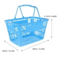 thumbnail image 2 of WRITWAA 1Ensemble Panier de Marchandises Panier de Courses en Plastique Grande Capacité Rangement Bleu, 2 of 7
