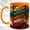 Orange, variant on Stacked Dragon Coffee Mug, Fantasy Dragon Mug, Ceramic 11 oz