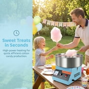Commercial Cotton Candy Machine - 1000W Electric Cotton Candy Maker with 3500RPM Motor, Stainless Steel Bowl, Perfect for Home, Parties, Carnivals & Events (Blue)