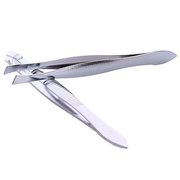 BE-TOOL Eyebrow Clip Brow Tweezers Makeup Clip Beauty Stainless Steel Silver