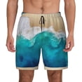 thumbnail image 2 of Goofa Beach Printed Men's Swim Trunks Board Shorts Quick Dry Mens Swimming Trunks with Compression Liner,Breathable Fit Hawaii Beach Shorts-3X-Large, 2 of 9