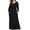 Black, variant on Women's Plus Size Casual Long Sleeve Dress Crewneck Loose Maxi Dress with Pockets 2X-5X