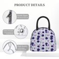 thumbnail image 4 of Honeii Daisies Flowers Print Insulated Lunch Bag Women Reusable Lunch Box with Pocket for Work Picnic Travel -One Size, 4 of 6