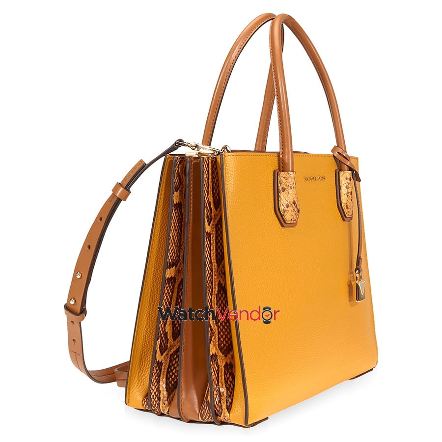 mercer large pebbled leather accordion tote bag