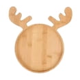 thumbnail image 1 of Plato decorativo navideño, bandeja de madera para servir, organizador rústico para regalos de inauguración de la casa Alce, 1 of 9