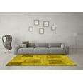 thumbnail image 3 of Ahgly Company Indoor Rectangle Patchwork Yellow Transitional Area Rugs, 4' x 6', 3 of 4