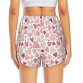 thumbnail image 3 of Picia Hand Drawn Hearts Pattern Women's 2 in 1 Athletic Running Shorts High Waisted Workout Casual Gym Sweat Shorts with Comfy Liner Zipper Pockets-Medium, 3 of 9