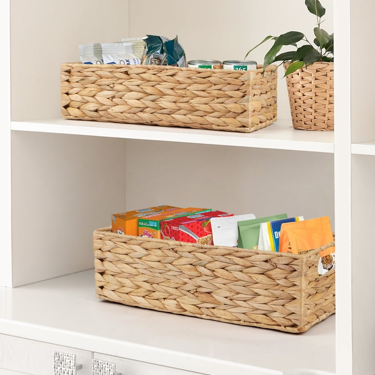 Water Hyacinth Storage Baskets, 2-Pack, Yellow photo 6