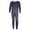 Navy Blue, variant on VentanaMens 100% Cotton Thermal Sets Fleece Lined 2 Pc Long Johns Top Pants Warm Pajama