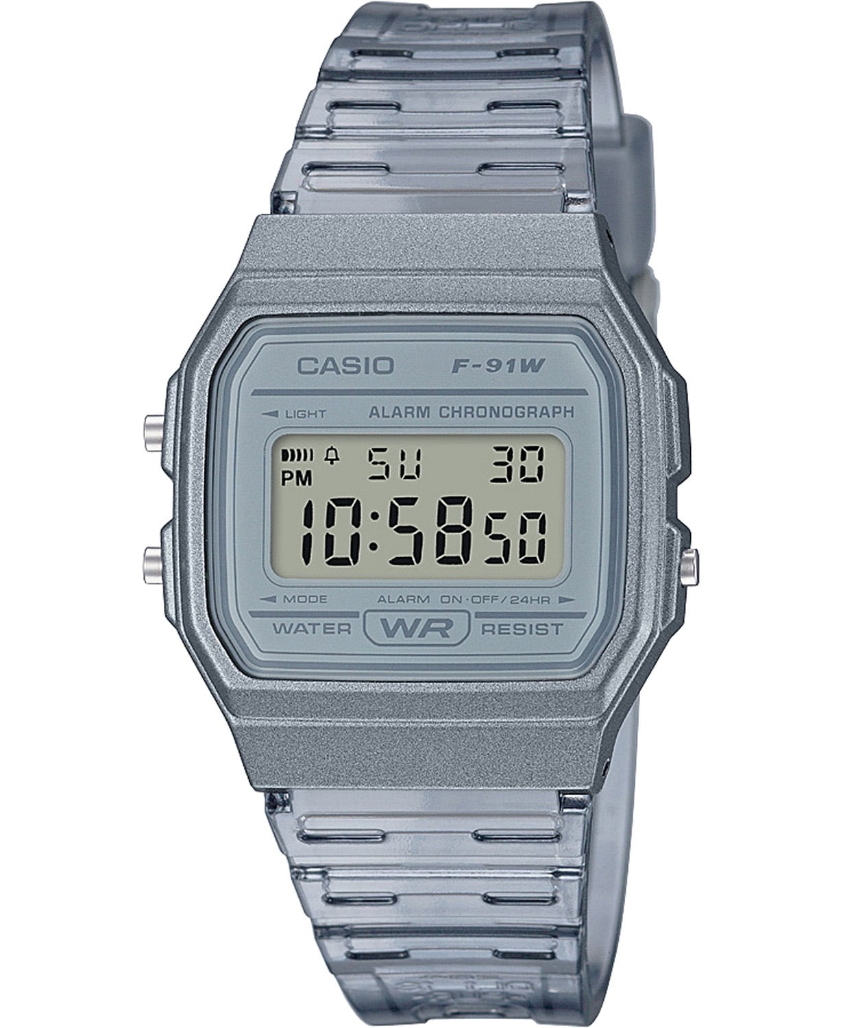 Casio - Casio F91WS-8 Unisex Classic Jelly Grey Alarm Chronograph Digital Watch - Walmart.com