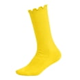 thumbnail image 3 of PureCasa Socks for Kids 6-14 Years Solid Color Cute Ankle Winter Warm Knit Cotton Frilly Sock 5 Pack, 3 of 7