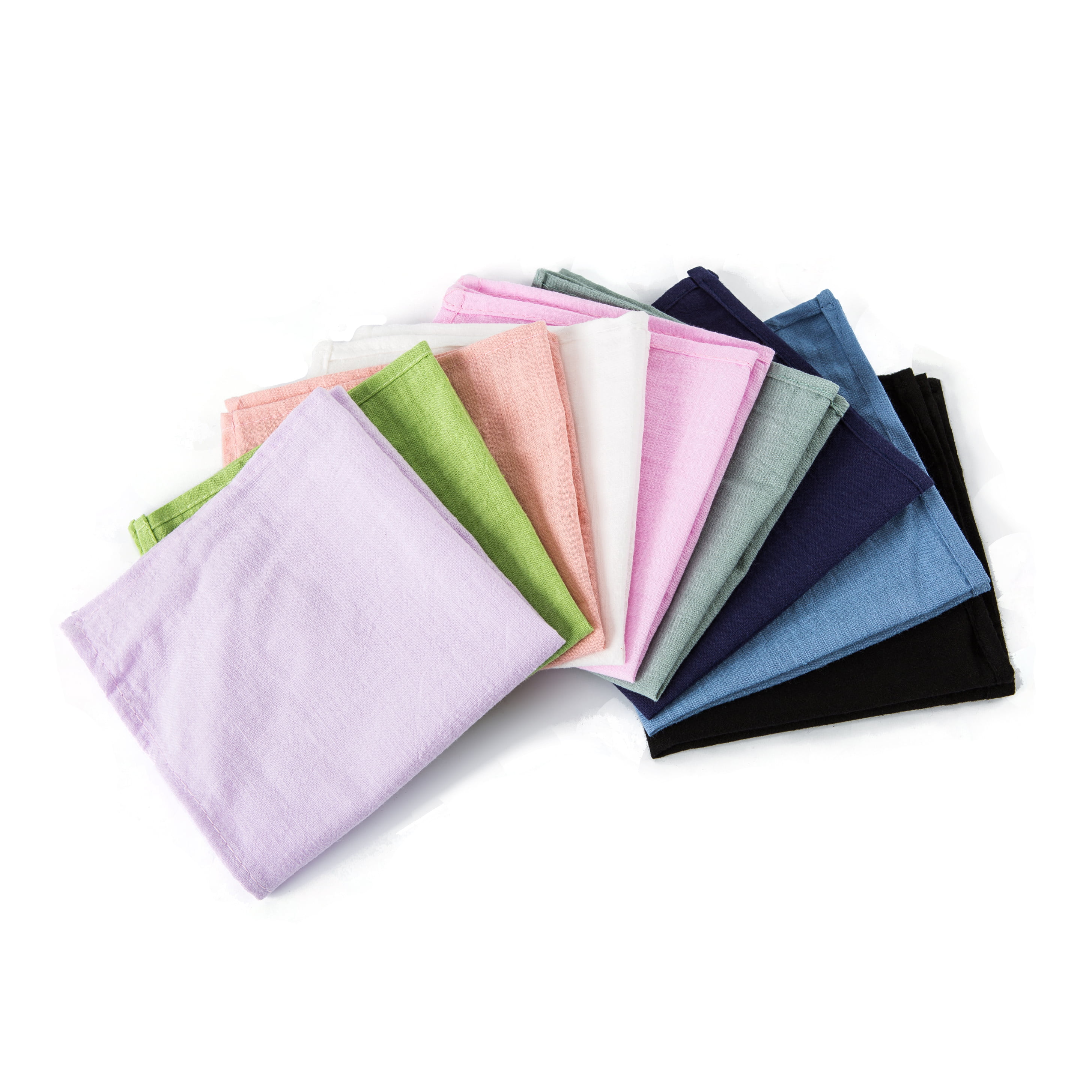  Kalopro Cotton Linen Cloth Napkins Set of 8, Handmade