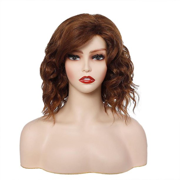 Peluca mullida corta natural para mujer con estilo y elegante