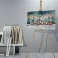 thumbnail image 4 of Merry Christmas Santa Reindeer Antlers Bull Terrier Sleigh Xmas Winter Holiday Horizontal Matte Canvas Poster Bully Dog Lovers Gifts Idea Wall Art Home Decor - 00023, 4 of 5