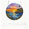 thumbnail image 5 of Acrylic Puzzles Suncatcher Window Hanging, Natural Scenery & Emerald Flame Hummingbird Pattern Jigsaw Sun Catchers Garden Decoration Home Decor 83 Pieces 7.4 Inch, 5 of 9