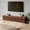 Walnut, variant on POVISON-71" Modern Wood TV Stand, Minimalist Slatted Entertainment Center,Media Console, Fully-Assembled, Perfect for 65-inch TVs