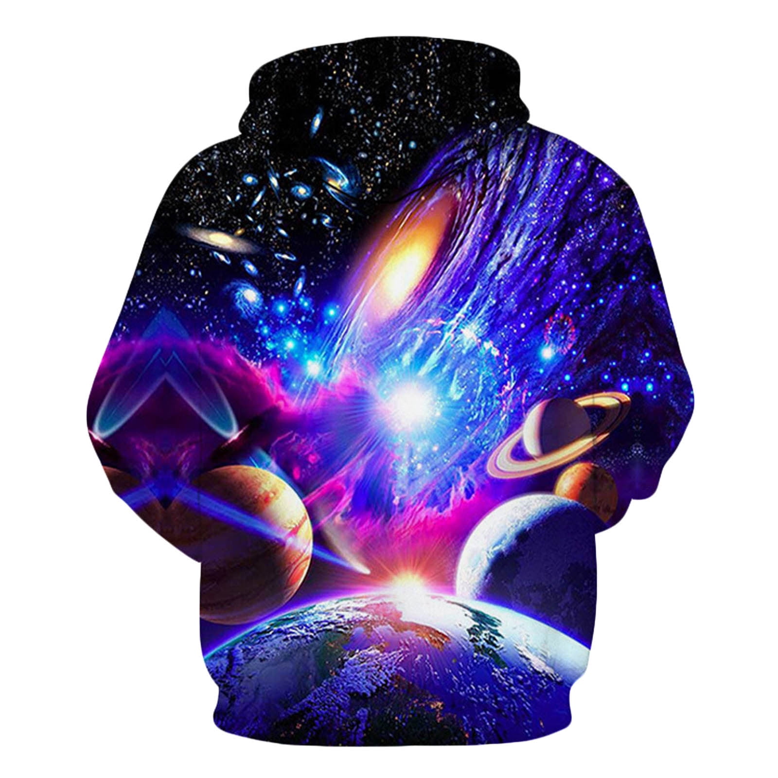 RXIRUCGD Hoodies pour Hommes Mode Casual Galaxy 3D Impression Numerique Pull Manches Longues Col Rond Blouse Cool Hoodie Walmart