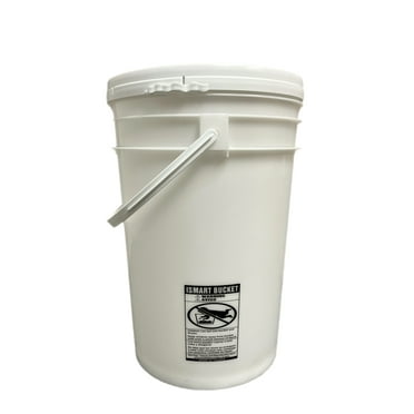 Bucket - 6 Gallon Bucket with Lid (White)