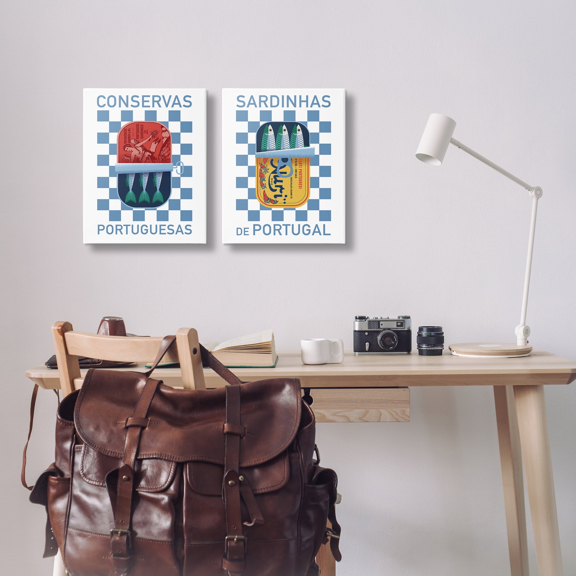 Stupell Industries Portuguese Canned Sardines Food & Beverage Painting Wrapped Canvas Art Print Wall Art, 16 x 20, Set of 2