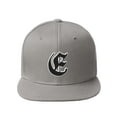 thumbnail image 2 of Daxton Classic Snapback Old English A to Z Numbers Initials Flat Bill Visor Cap-Light Grey Hat, Letter E, 2 of 3