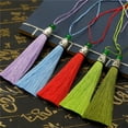 thumbnail image 2 of U8MO 3.5‘’ Ice Silk Jade Bead Tassel Trim Craft Jewelry Making DIY Pendant 31 Colors-23# rose red, 2 of 6