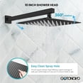 thumbnail image 3 of Sistema de Ducha,Regadera Negra para Baño,Ducha de Baño,Grifos Ducha Empotrados Set,Regaderas para Baño Modernas,Sistema de Ducha Mezclador con Válvula Sin Presión,Negro Mate, 3 of 7