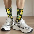 thumbnail image 6 of Pofeuu Lemon Fruits Flowers Leaves Print Crew Socks, Adult Running Hiking Socks for Youth and Adult, 6 of 6