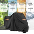 thumbnail image 4 of Funda para motocicleta, resistente, impermeable, para exteriores e interiores, con tiras reflectantes para Harley Davidson, Honda, Suzuki, Kawasaki y Yamaha, 4 of 5